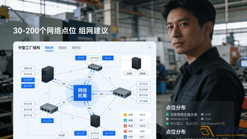 中型工廠30-200個網(wǎng)絡(luò)點(diǎn)位組網(wǎng)建議